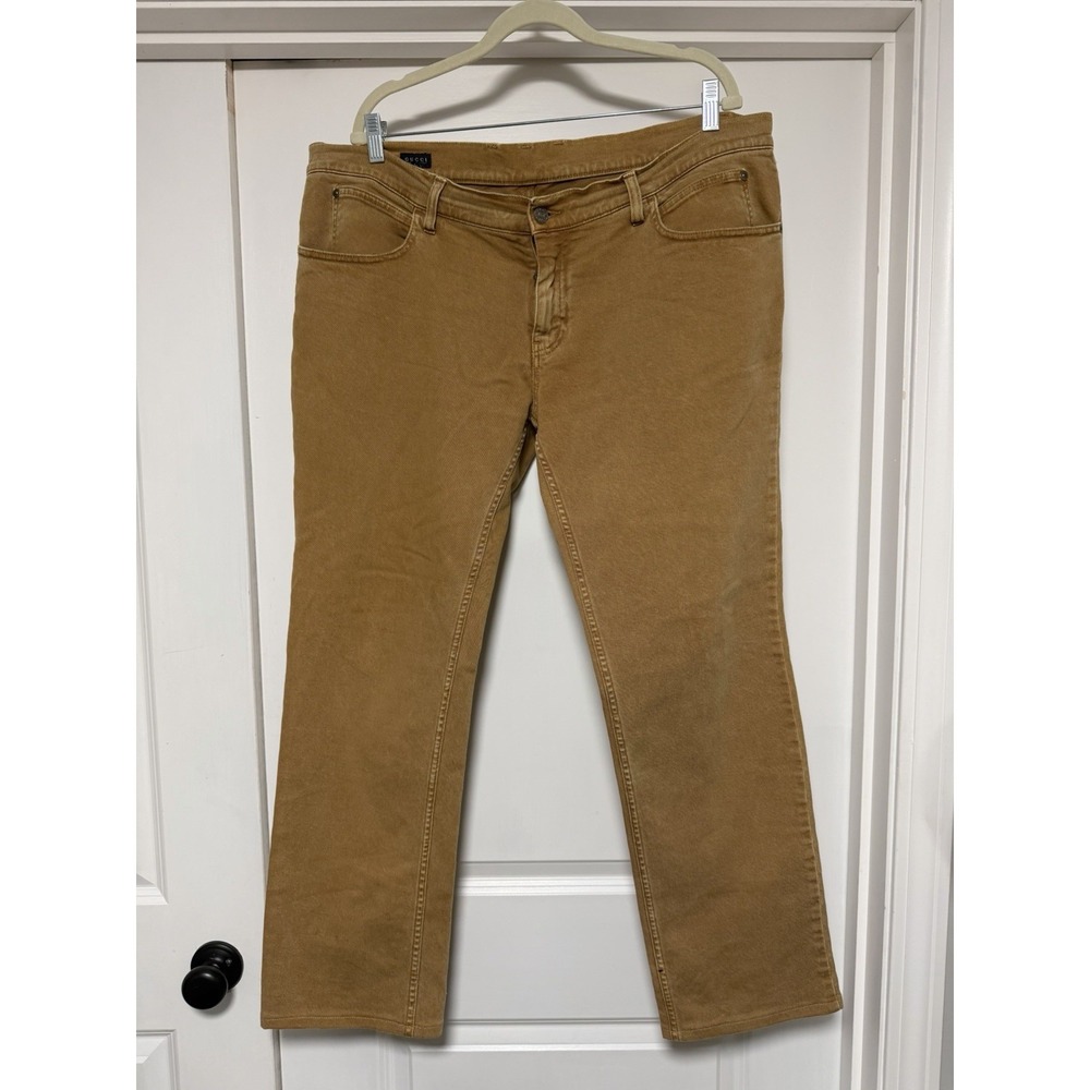Gucci, Men's Straight Leg Jeans, Brown, Size 56